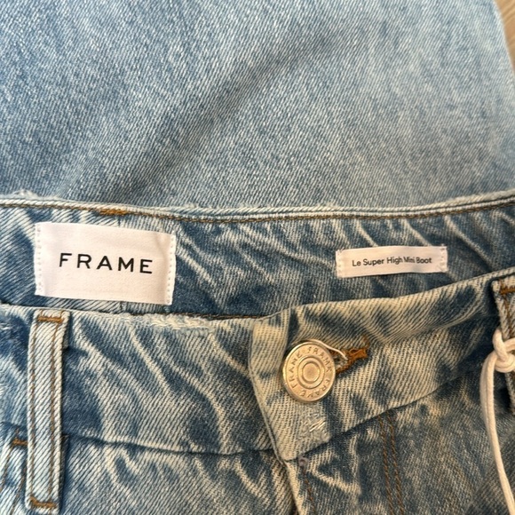 NWT Frame Le Super High Mini Boot Cut Jeans in Rossum 1year Revolve - Picture 8 of 9